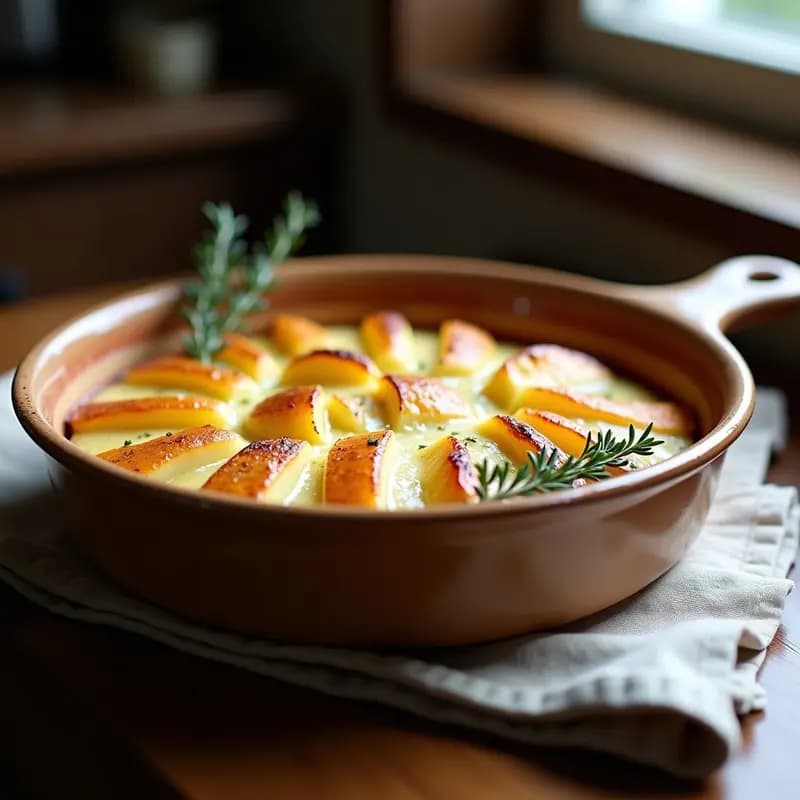 Tartifleta Saboyarda con Patatas y Reblochon: Gratinado Francés de Montaña en 40 Minutos