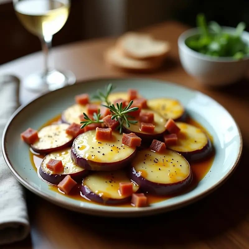 Tartiflette de Camembert y Patata Morada: Receta Francesa Gourmet en Olla Lenta