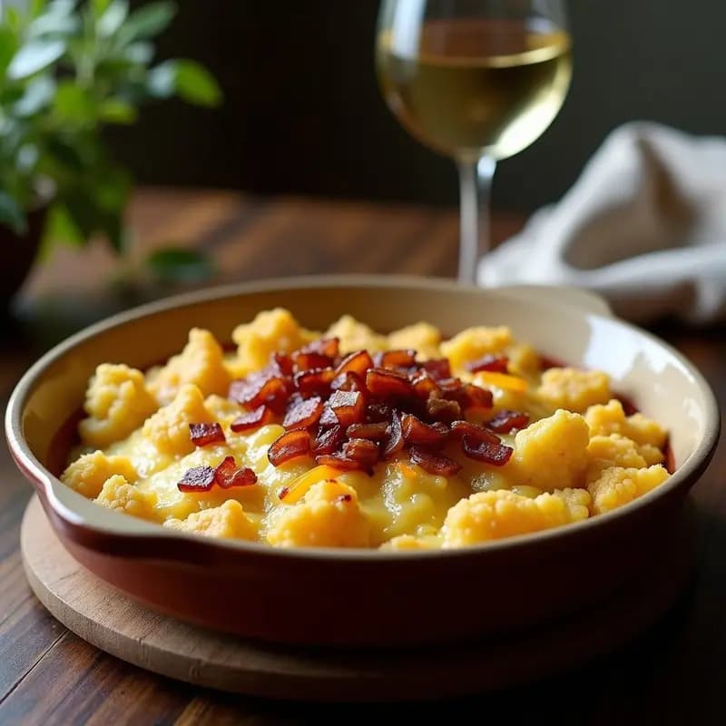 Tartiflette Ligera con Coliflor Ahumada: Receta Francesa Baja en Calorías y Sin Remordimientos