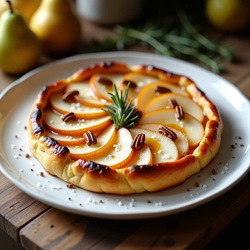 Tartin de Peras y Queso de Cabra: Receta Francesa en Airfryer Sin Masa