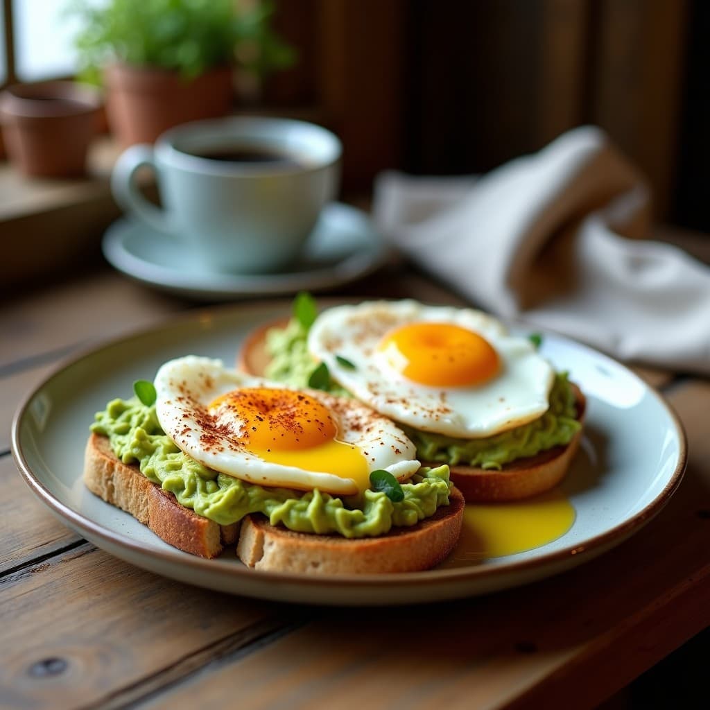 Tartine de Pan de Espelta con Aguacate y Huevo a la Nube: Desayuno Francés Alta en Proteína