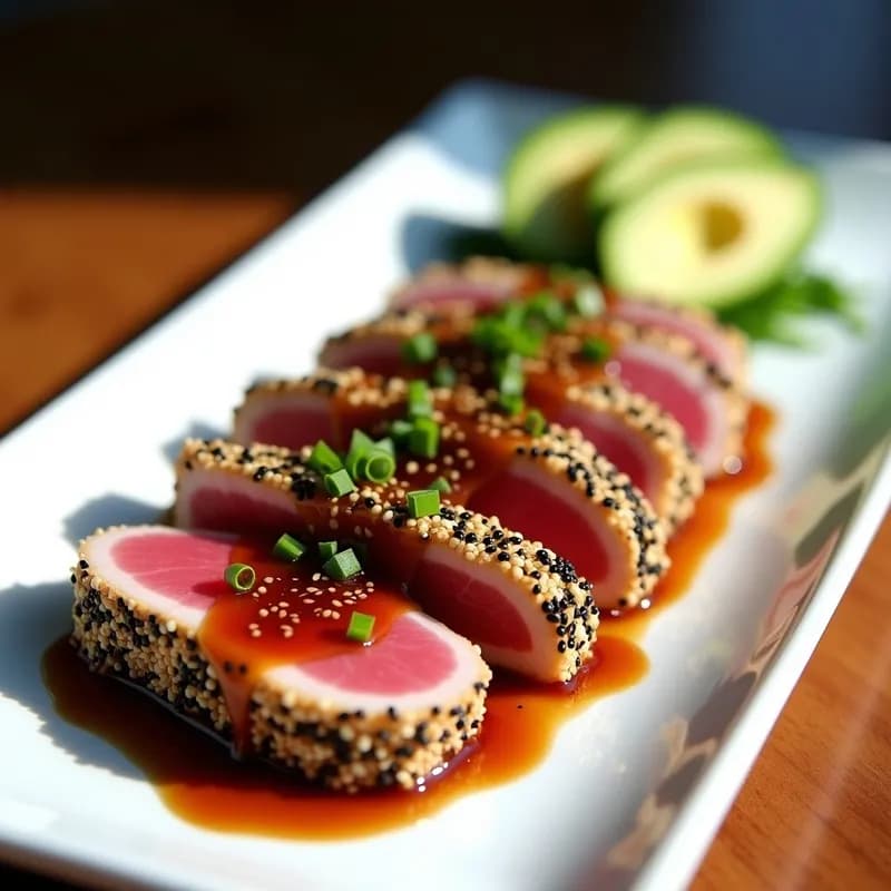 Tataki de Atún Encostrado con Especias: Receta en Airfryer en 12 Minutos y Crujiente