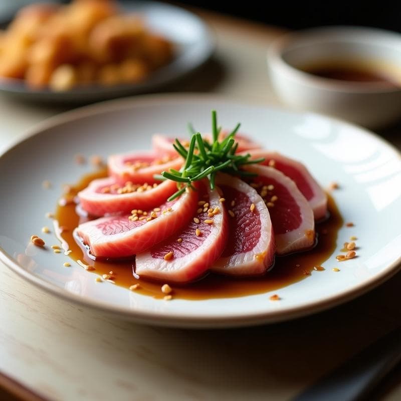 Tataki de Atún con Salsa de Café y Especias: Receta Fusion Japonesa-Mexicana en 12 Minutos