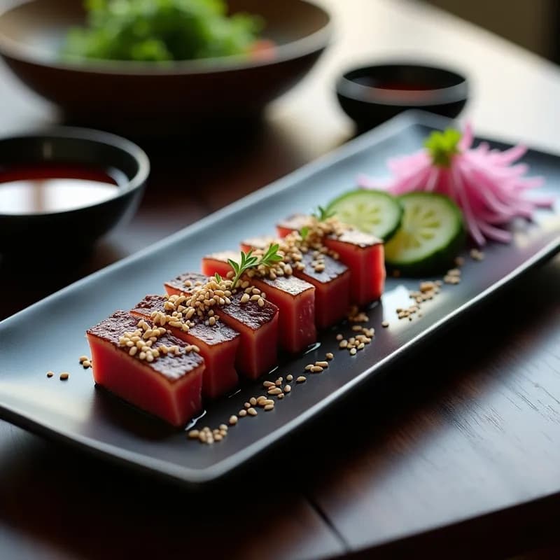 Tataki de Atún con Sésamo y Encurtidos: Receta Japonesa en 15 Minutos