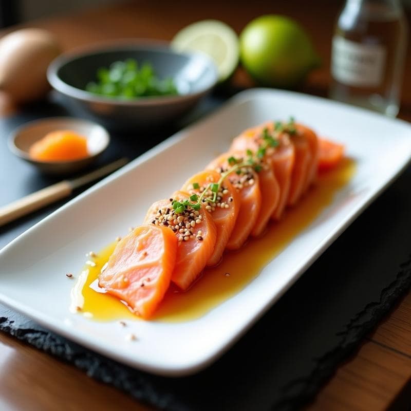 Tataki de Salmón con Marinada de Miso y Cítricos: Receta Japonesa Gourmet en 15 Minutos