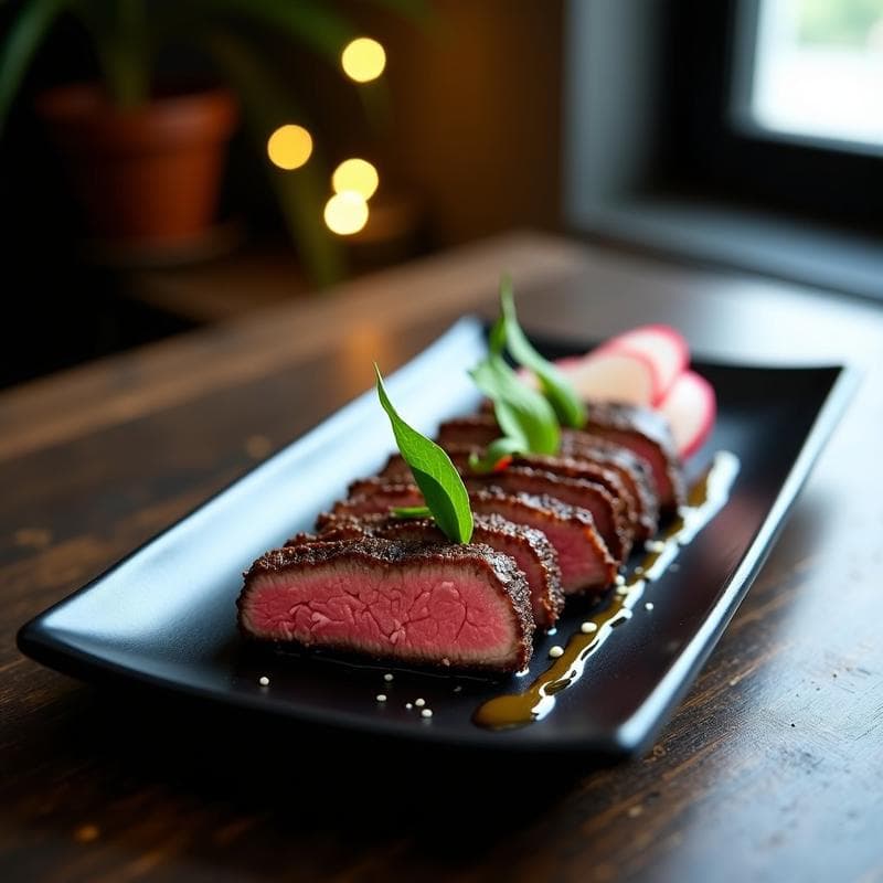 Tataki de Ternera con Costra de Café y Especias: Receta en Airfryer Crujiente y Gourmet