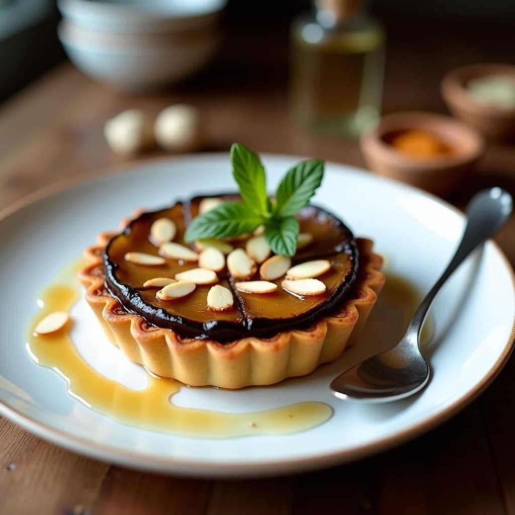 Tatim de Berenjena y Dulce de Leche Vegano: Postre Francés Reinventado Sin Lácteos