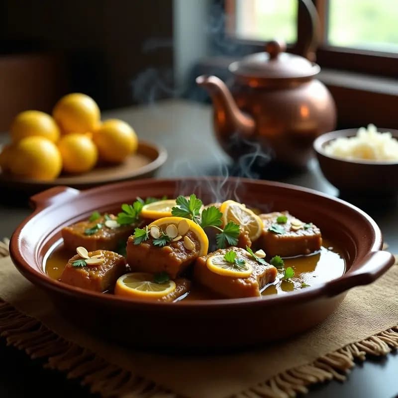 Tatim de Cordero con Limón Confitado: Receta Iraní en Olla Lenta y Aromática