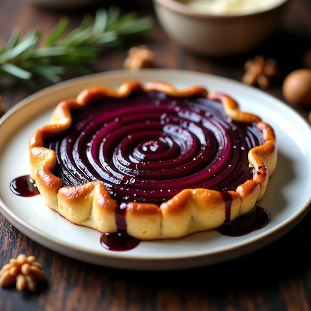 Tatin de Cebolla Morada y Vinagre Balsámico: Postre Francés Sin Azúcar