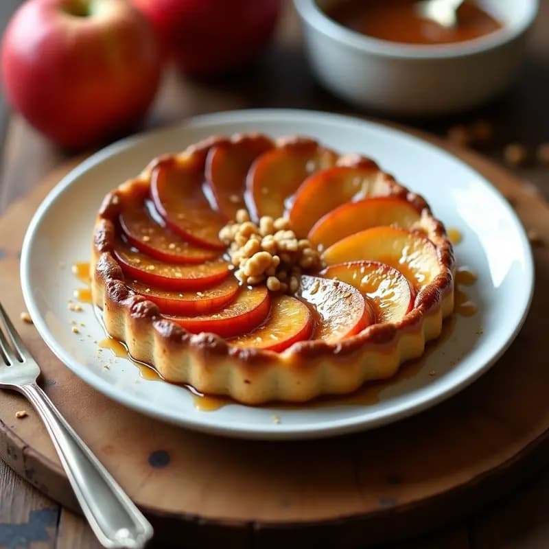 Tart Tatin Vegano Sin Azúcar: Receta Tradicional con Dátiles y Canela en 40 Minutos