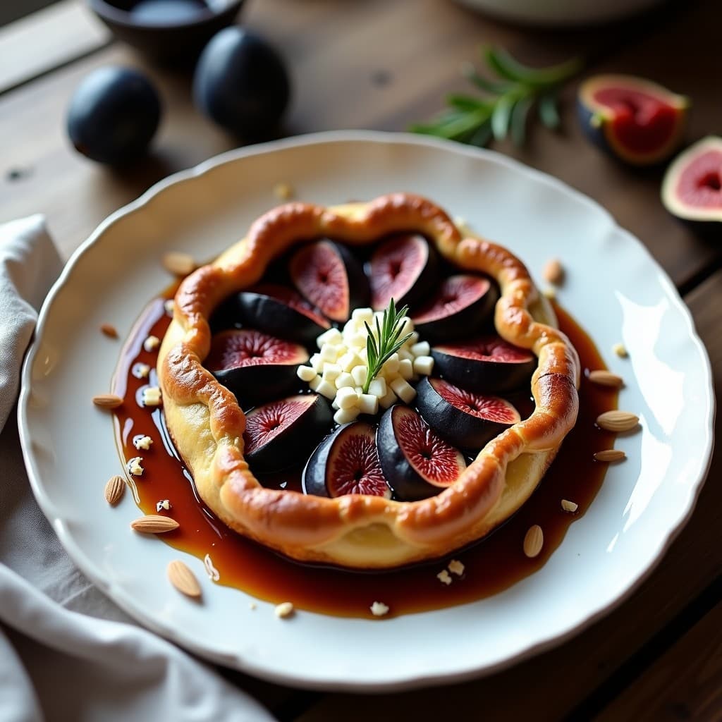 Tatin de Higos Negros y Queso de Cabra: Postre Francés Invertido con Toque Salado