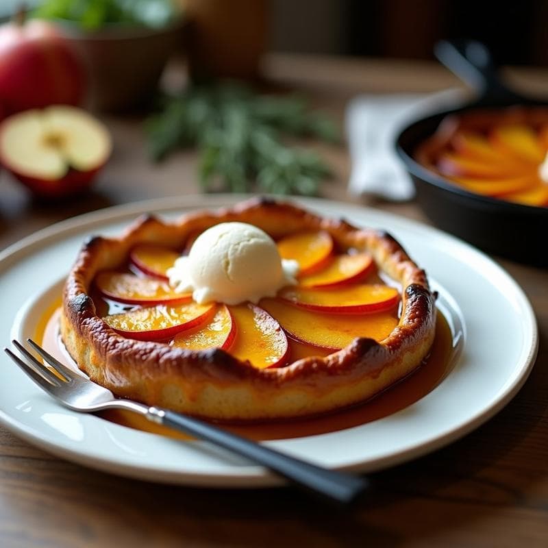 Tatin de Manzana y Calabaza con Caramelo de Dátiles: Postre Francés Sin Azúcar Refinado