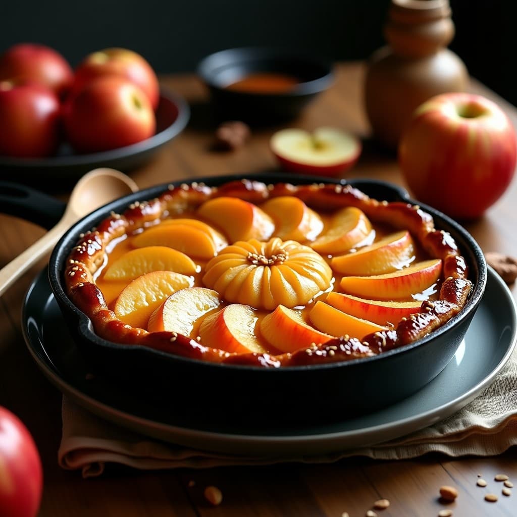 Tatin de Manzana y Miso: Postre Francés Vegano con Caramelo Umami