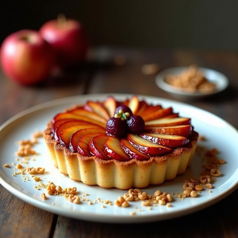 Tatin de Manzana y Remolacha: Postre Vegano Sin Azúcar con Toque Terroso