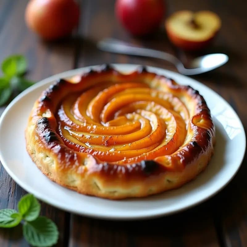Tatin de Manzana y Sidra: Postre Francés al Revés con Toque Borgoñón
