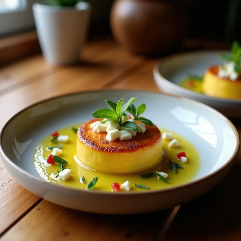 Tatin de Manzana Verde y Queso de Cabra: Postre Francés con Reduced de Sidra en Olla Express