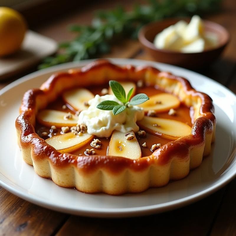 Tatin de Peras con Gorgonzola y Miel: Postre Salado Gourmet en 30 Minutos