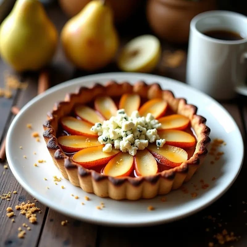 Tarta Tatin de Peras y Gorgonzola: Receta Keto en 30 Minutos con Toque Gourmet