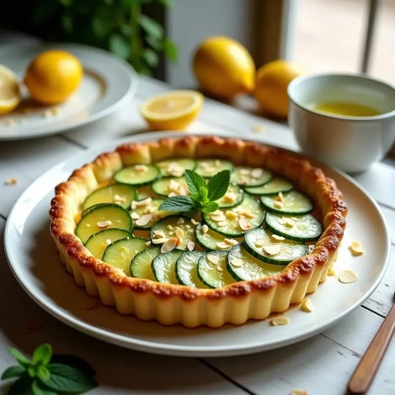 Tarta Tatin de Pepino y Limón: Postre Saludable y Refrescante en 30 Minutos