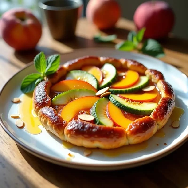 Tartar Tatin de Pepino y Melocotón: Receta de Verano en Horno con Toque Crujiente