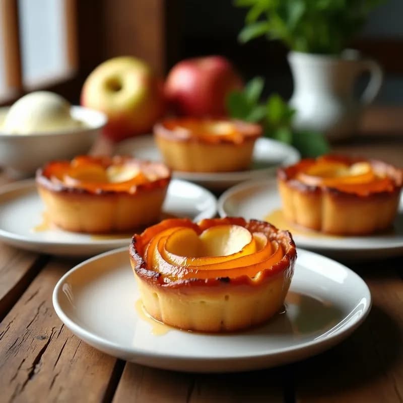 Tatin de Manzana en Molde Individual: Postre Francés Crujiente en 30 Minutos