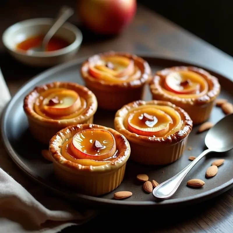 Tatin de Manzana en Mini Moldes: Receta Fácil con Caramelo Crujiente en 30 Minutos