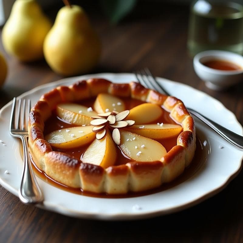 Tartar de Peras al Caramelo Salado en Olla Lenta: Postre Gourmet Sin Horno en 3 Horas
