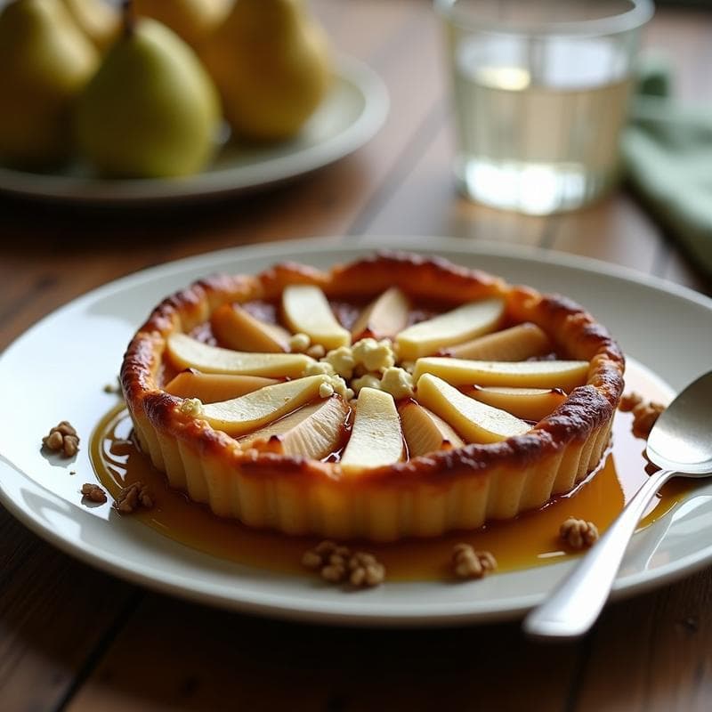 Tarta Tatin de Pera y Gorgonzola: Receta en Airfryer con Toque Dulce-Salado en 25 Minutos