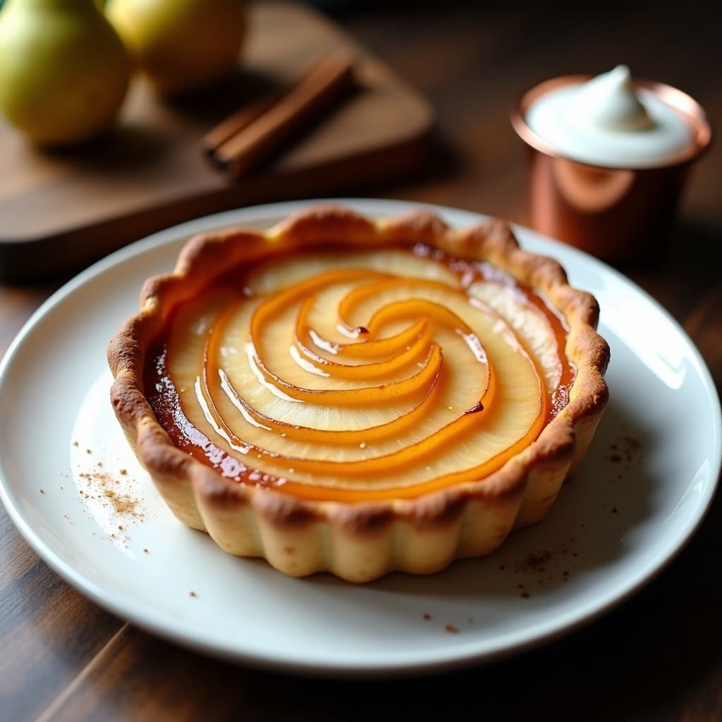 Tatin de Peras y Caramelo de Eritritol: Postre Francés Keto y Sin Azúcar