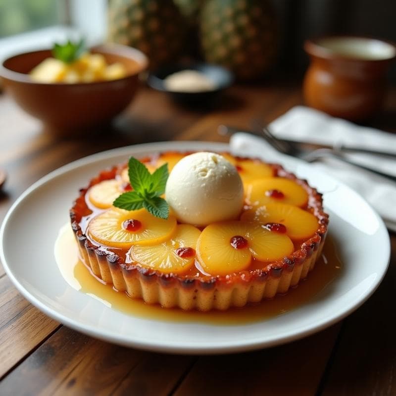 Tarta Tatin de Piña y Jengibre: Receta en Airfryer con Caramelo Perfecto en 25 Minutos