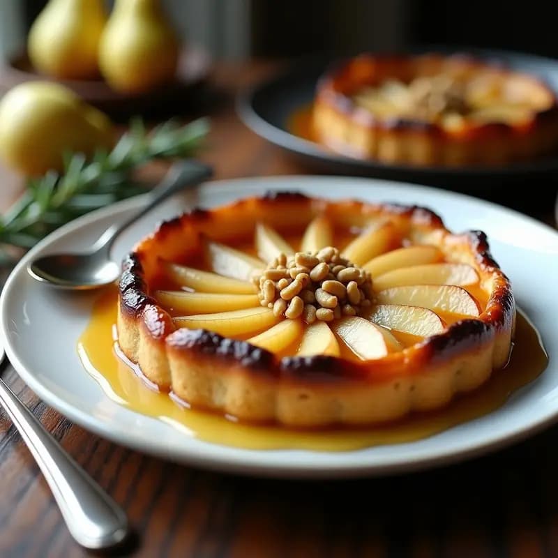 Tatin de Queso de Cabra y Miel con Nueces: Postre Francés Sin Horno en 25 Minutos