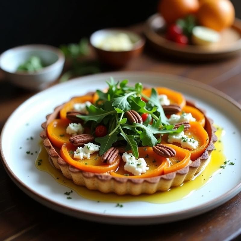 Tatin Salada de Calabaza y Cabral: Receta Gourmet en Sartén en 30 Minutos