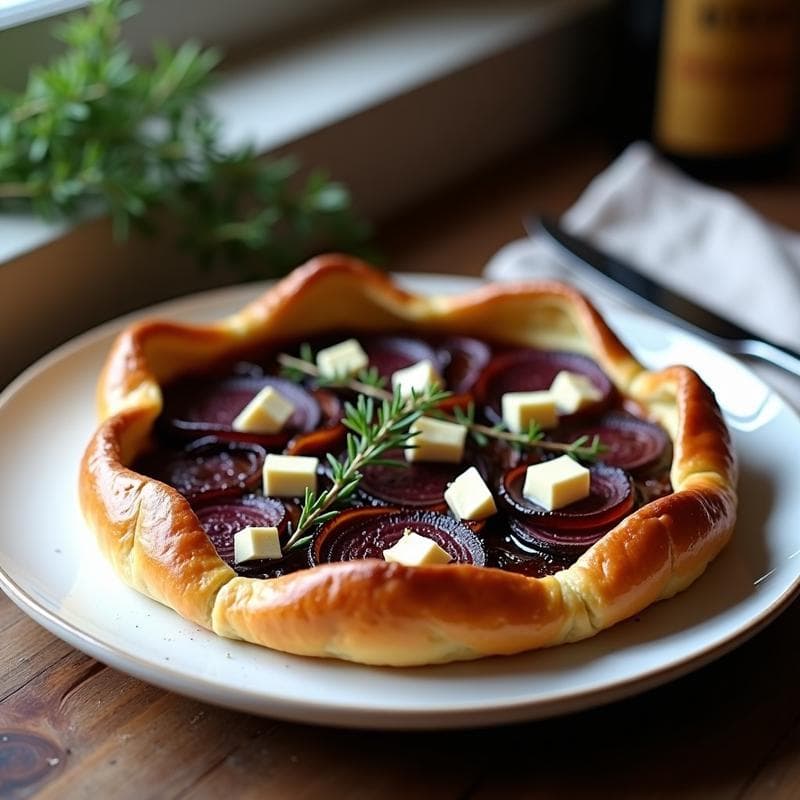 Tarta Tatin Salada de Cebolla Caramelizada: Receta al Horno con Vinagre Balsámico en 40 Minutos