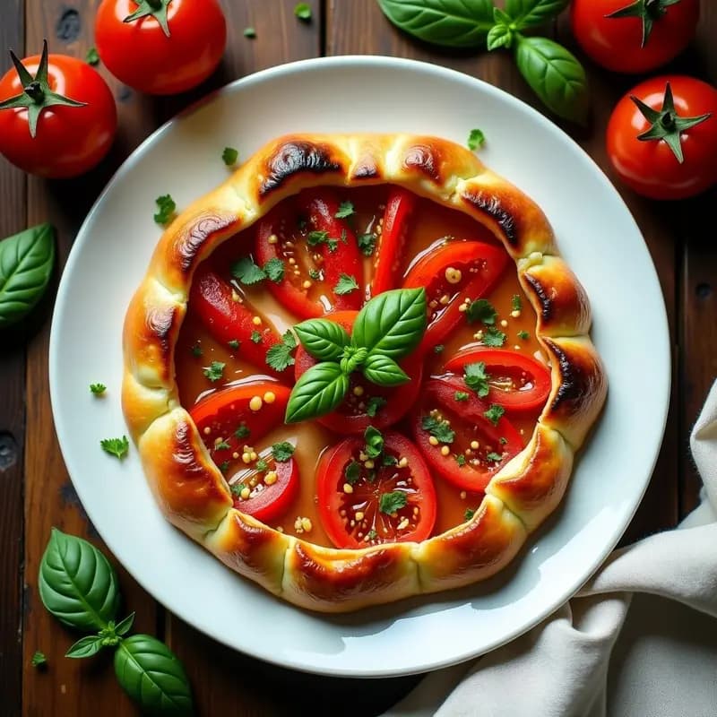Tatin de Tomates Cherry y Mozzarella: Entrante Francés Keto con Vinagreta de Albahaca
