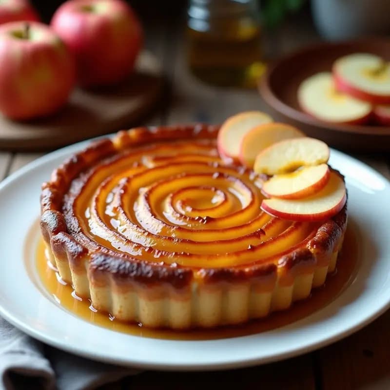 Tarta Tatin Vegana de Manzana con Caramelo Ahumado: Receta Fácil y Sin Lácteos