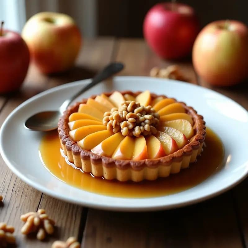 Tartín Vegana de Manzana y Caramelo: Receta Sin Horno y Sin Azúcar en Airfryer