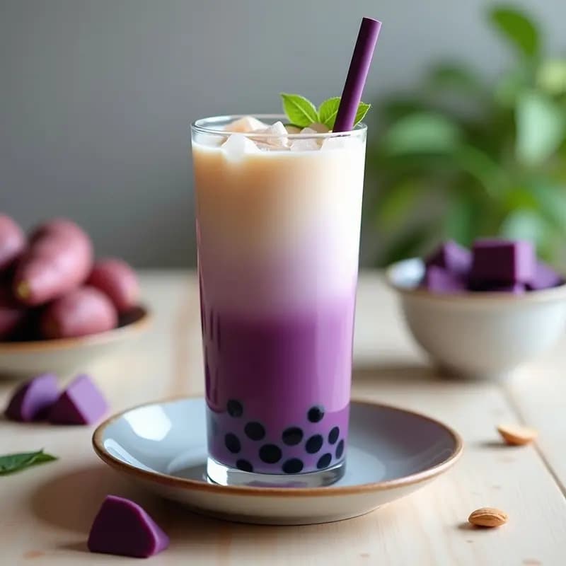 Té de Burbujas con Leche de Almendras y Tapioca: Bebida Taiwanesa Divertida y Fresca