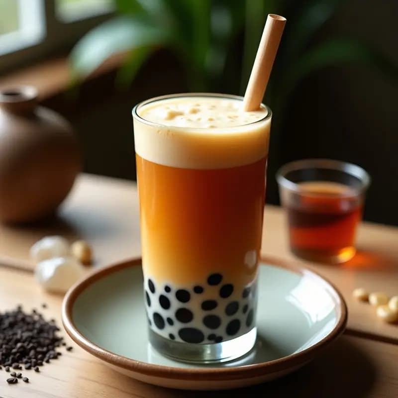 Té de Burbujas Taiwán con Leche y Tapioca: Bebida Divertida y Cremosa en Casa
