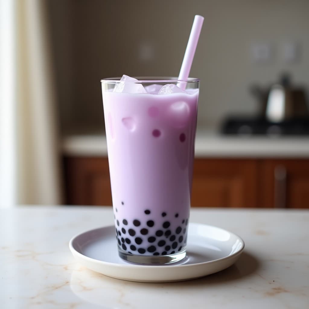 Té de Burbujas (Bubble Tea) de Taro y Leche de Almendras: Bebida Taiwonesa Sin Lactosa