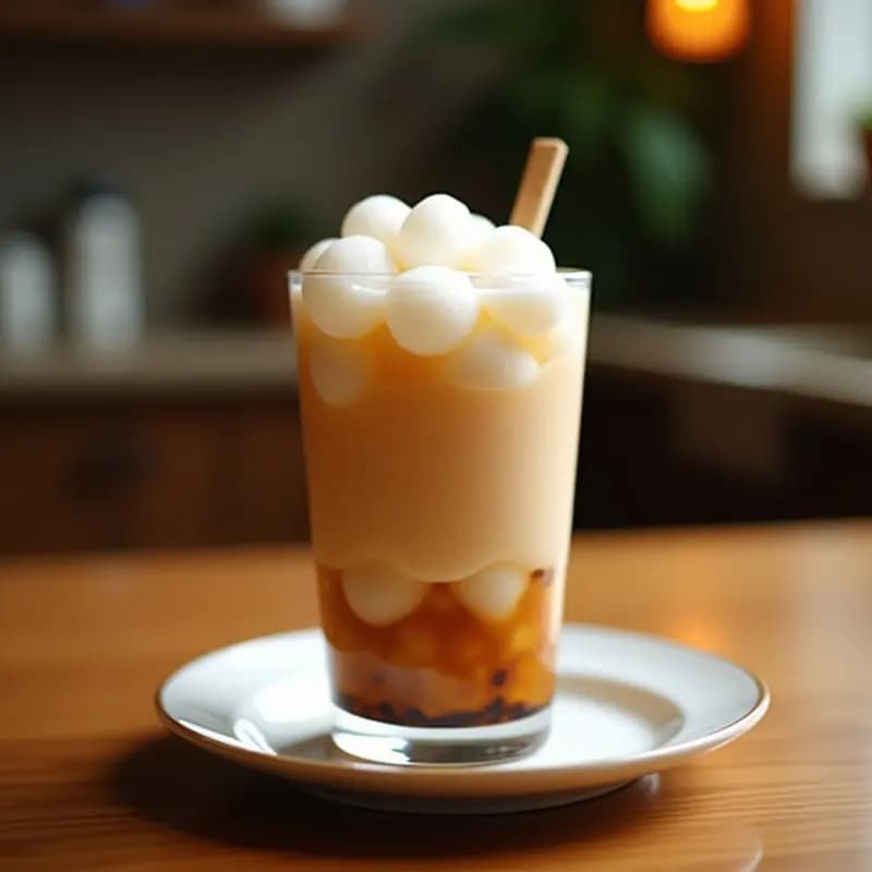 Té de Burbujas Thai con Leche de Coco y Tapioca: Bebida Refrescante y Divertida