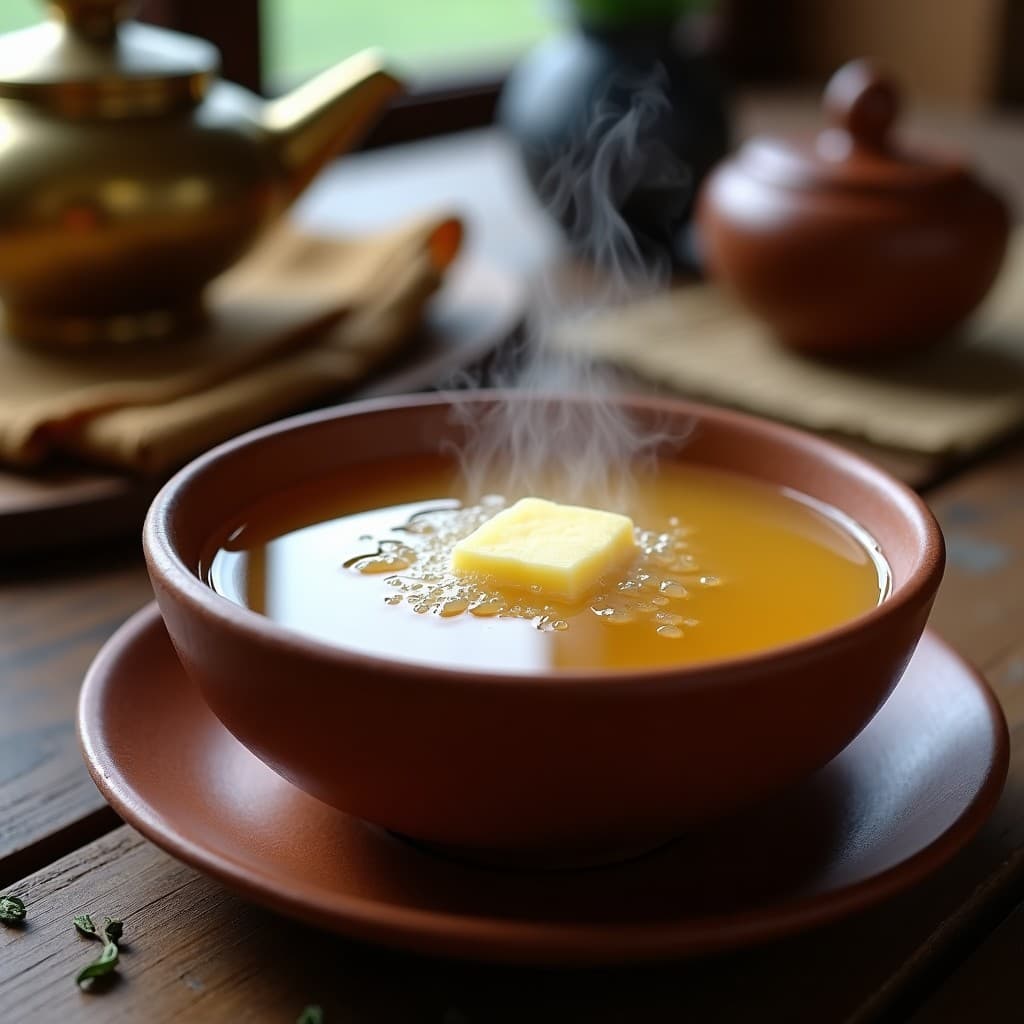 Té de Butter Tea (Té Salado Tibetano): Bebida Reconfortante con Mantequilla de Yak y Sal