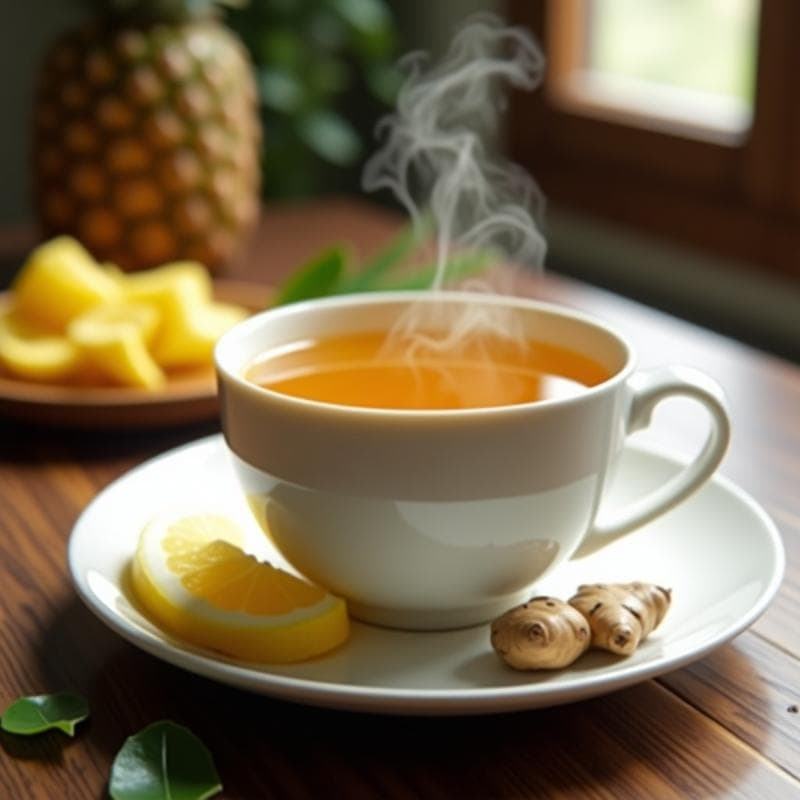 Té de Cáscara de Piña y Jengibre: Bebida Antiinflamatoria y Cero Desperdicio