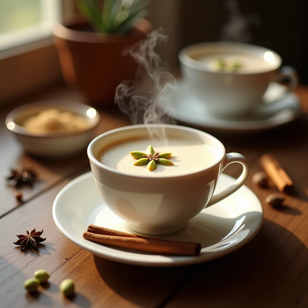 Té de Útil de Ceilán con Especias y Leche de Almendras: Bebida Sri Lankesa Reconfortante en 10 Minutos