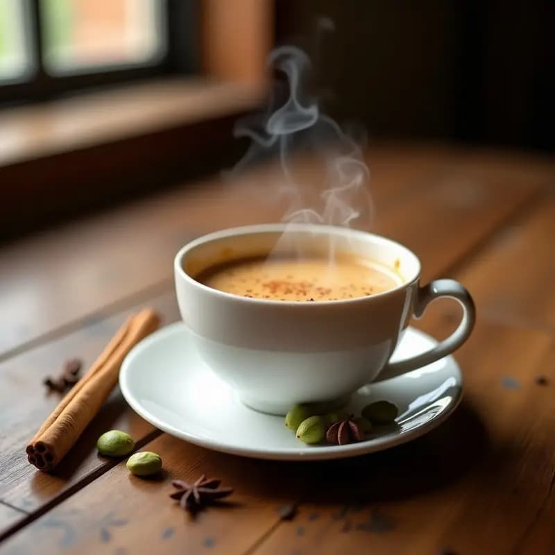 Té Chai de Cardamomo y Canela: Bebida Indiana Caliente y Especiada