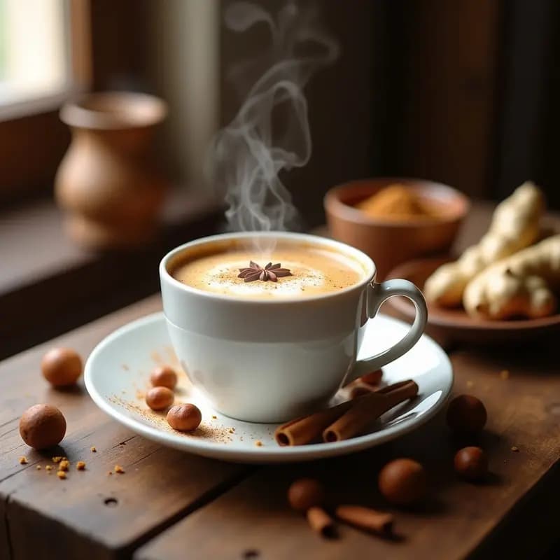 Té Chai con Especias y Leche de Avellanas: Bebida Hindú Tradicional y Sin Lactosa