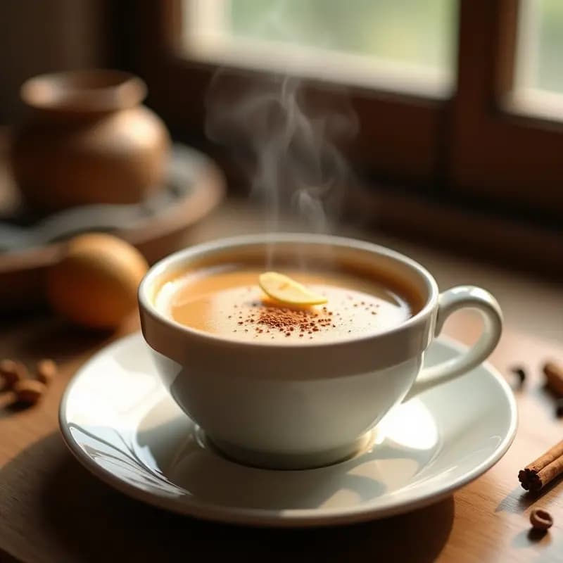 Té Chai con Leche de Almendras y Jengibre: Bebida India Centrale y Relajante