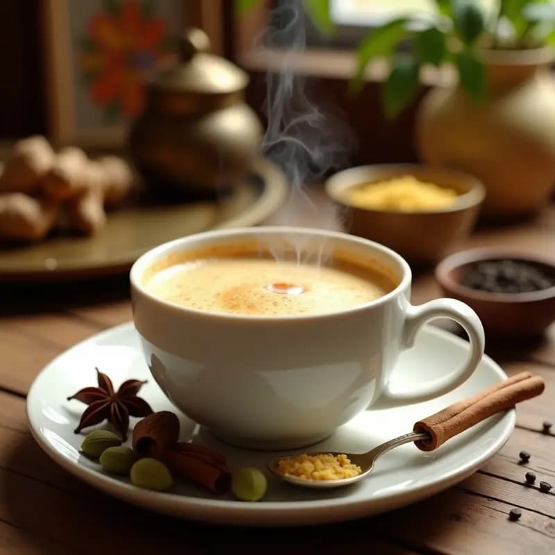 Té Chai con Leche de Avena y Especias: Bebida India Vegana y Calmante