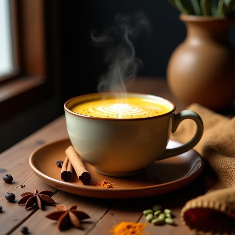 Té Chai con Leche de Macadamia y Especias Doradas: Bebida Indiana Antiinflamatoria en 5 Minutos