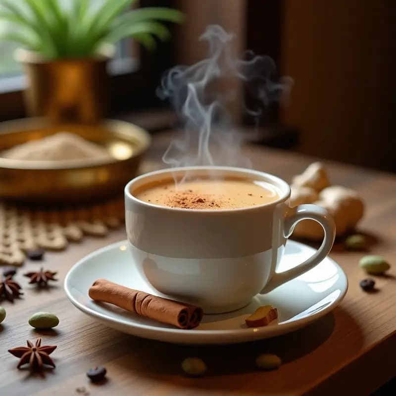 Té Chai Masala con Leche de Almendras: Bebida Hindú Especiada y Reconfortante