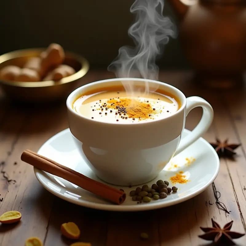 Té Chai Masala con Leche de Avena: Bebida India Antioxidante y Caliente